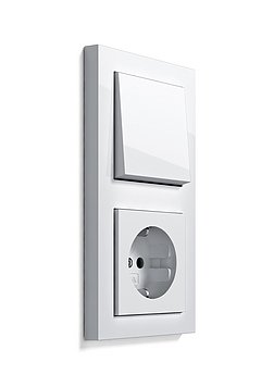 GIRA Series E2 complete sets - pure white glossy (socket